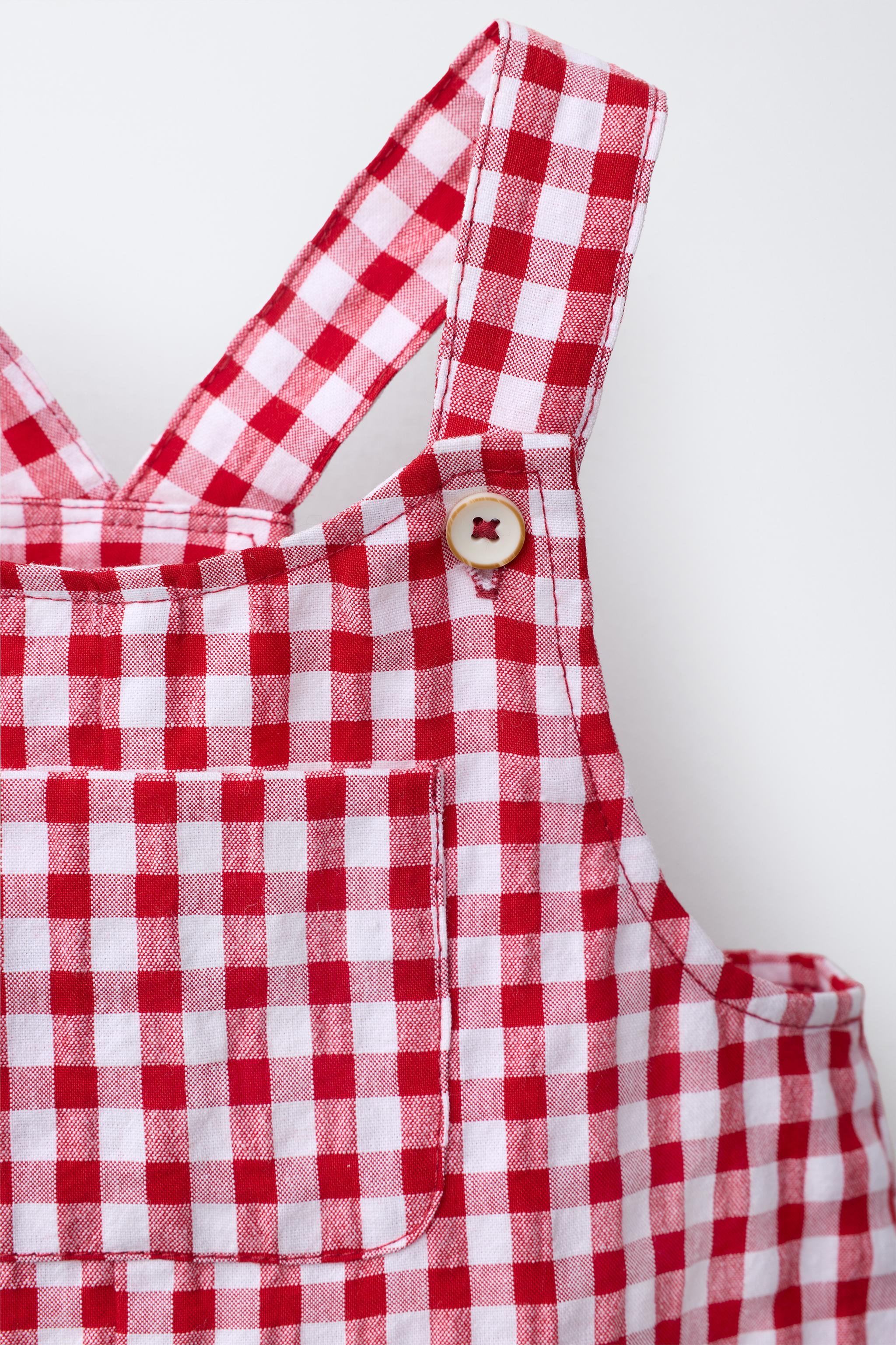 GINGHAM CHECK OVERALL SHORTS